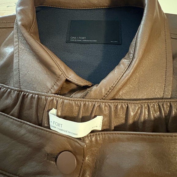 OAK + FORT Brown Lightweight Shirt Jacket - Picture 3 of 3
